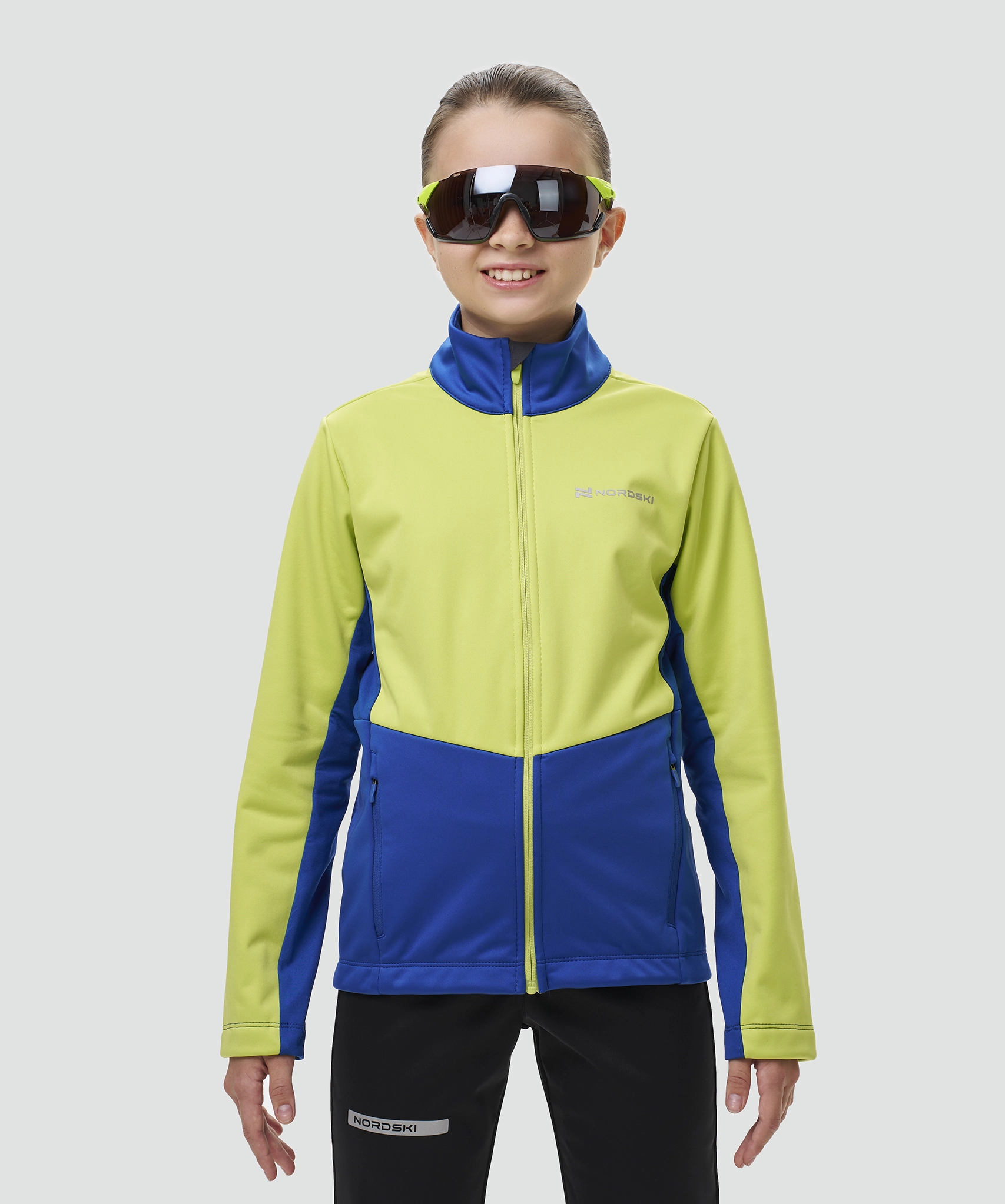 Тренировочная куртка Nordski Jr. Advance True Blue/Lime
