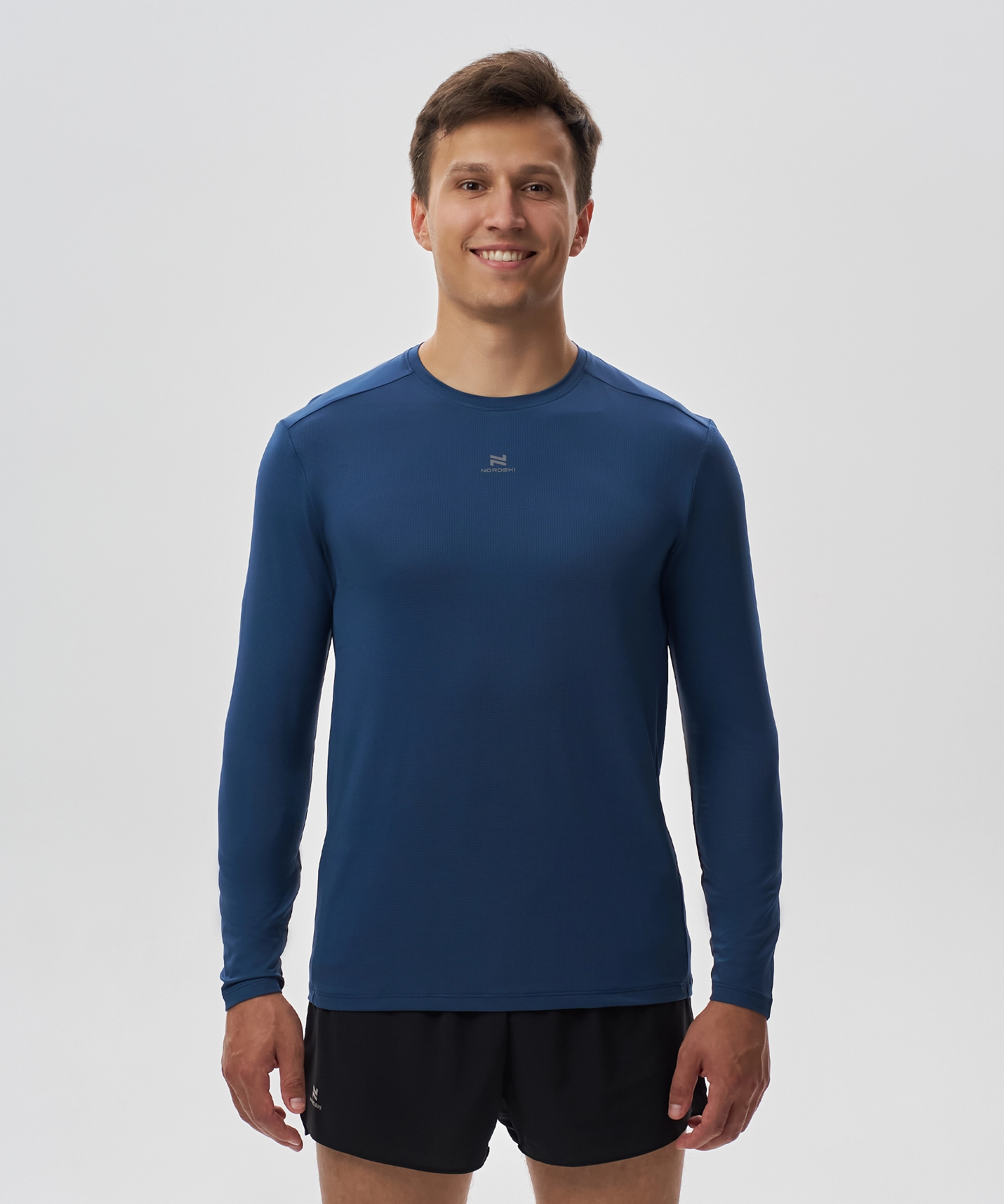 Футболка Nordski Run 2.0 Silver с длинным рукавом