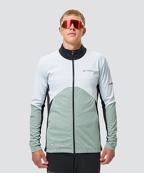 Тренировочная куртка Nordski Pro 2.0 White/Black/Light Blue