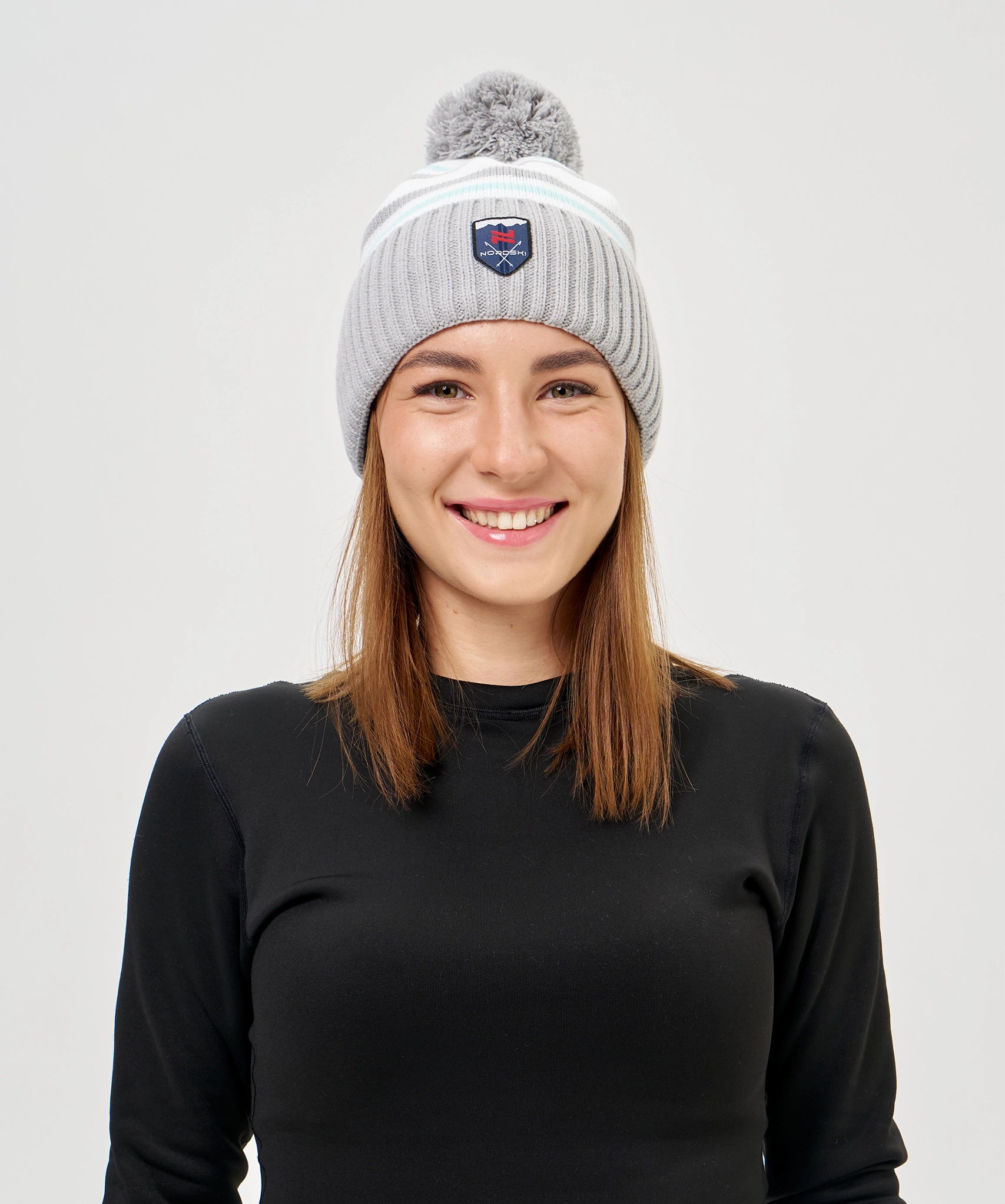 Шапка Nordski Severe White/Grey