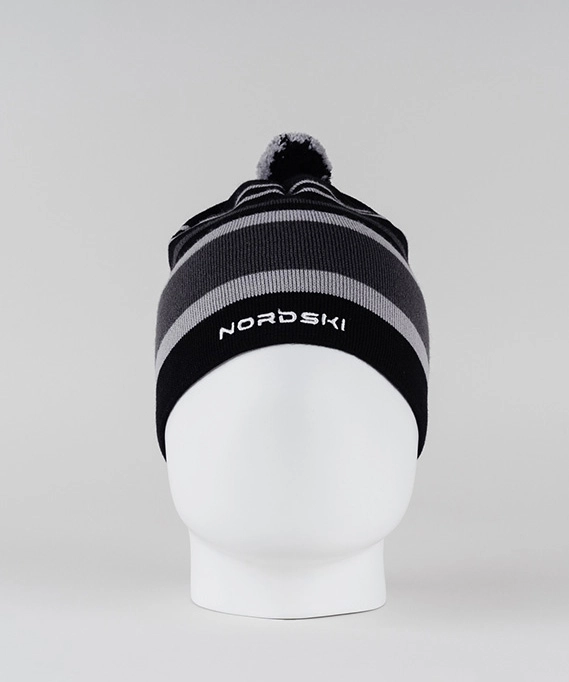 Шапка Nordski Bright Black/Grey