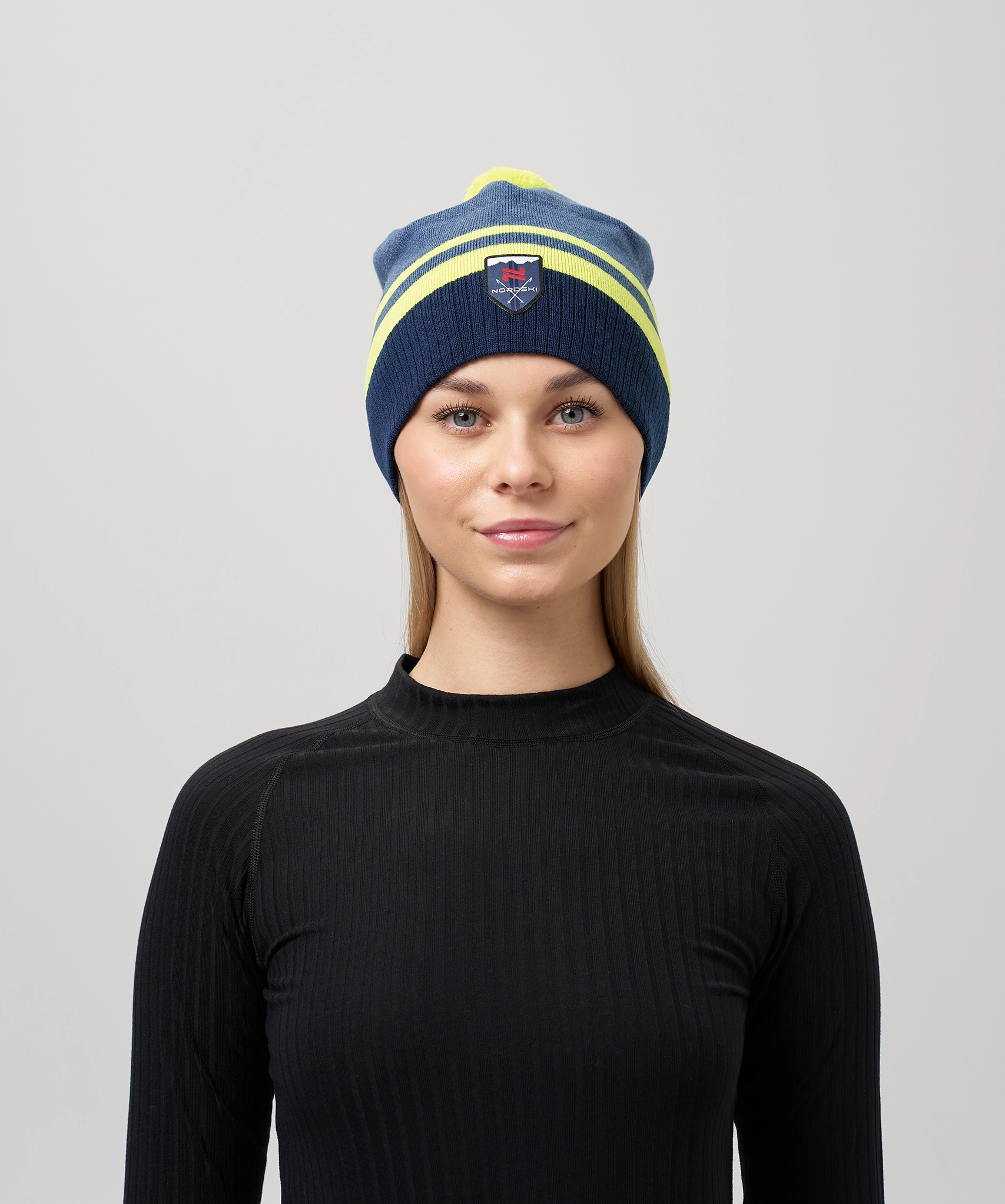 Шапка Nordski Move Jeans/Yellow