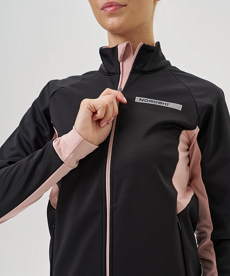 Тренировочная куртка Nordski Core Black/Soft Pink W