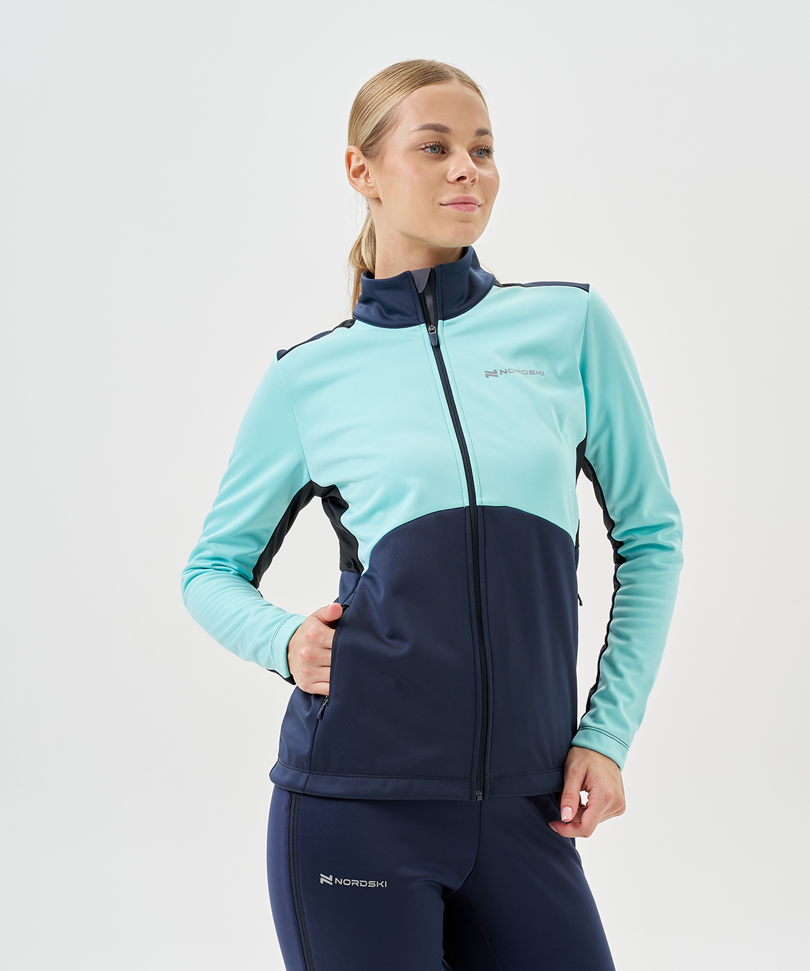 Тренировочная куртка Nordski Advance Mint/Blueberry W