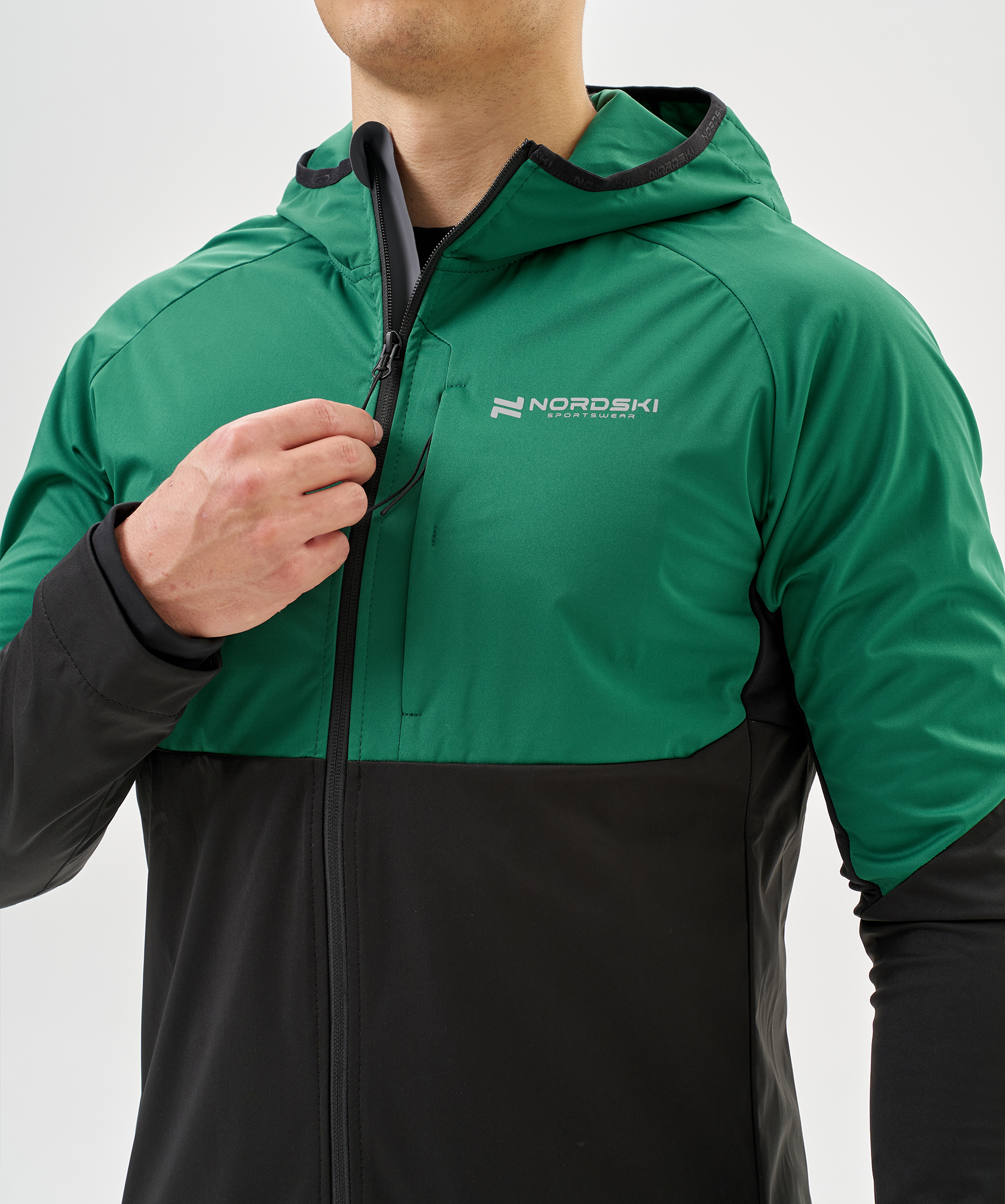 Тренировочная куртка Nordski PRO TOUR HOOD Alpine Green/Black