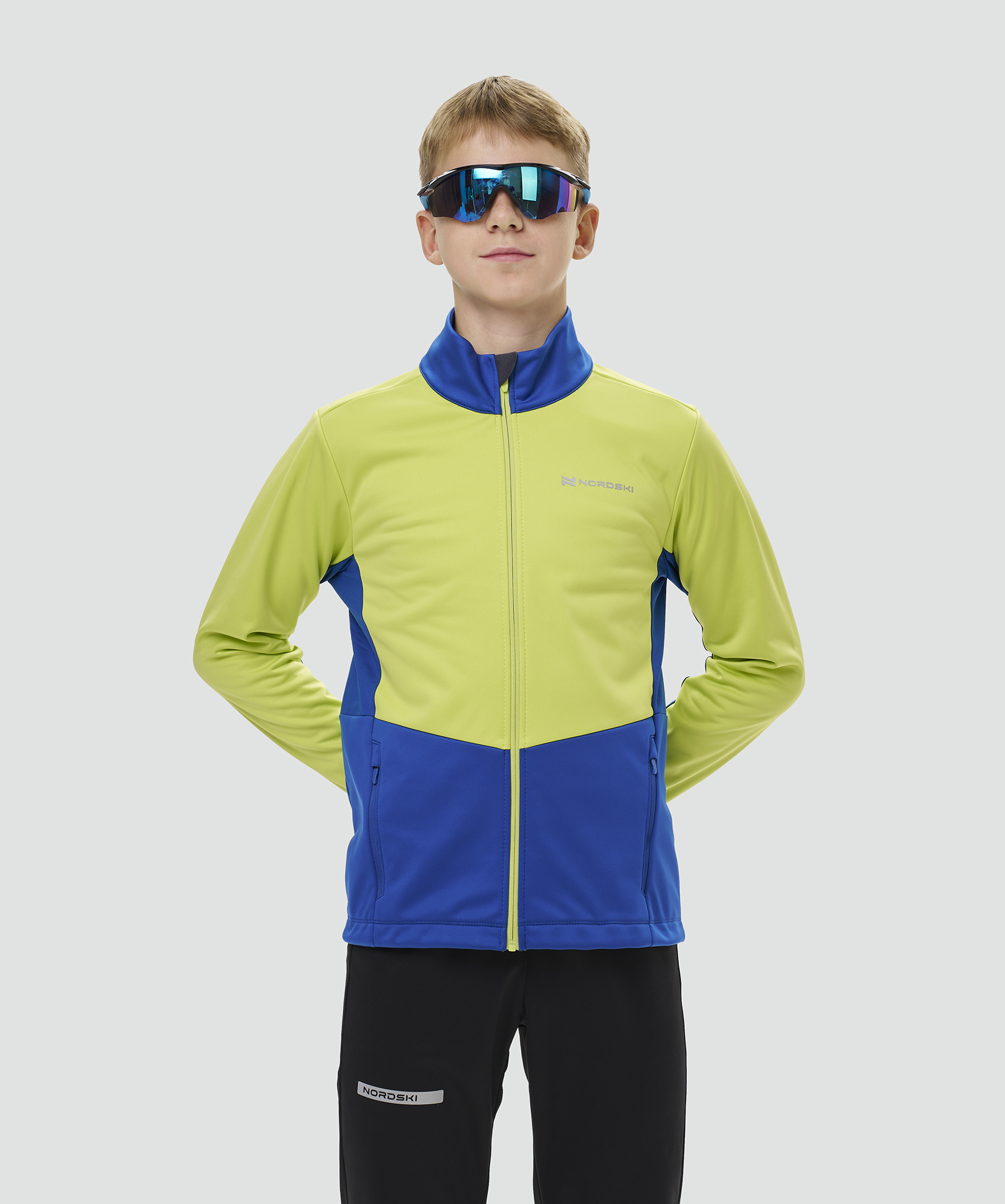 Тренировочная куртка Nordski Jr. Advance True Blue/Lime