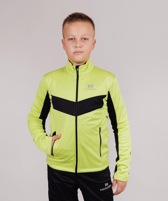 Разминочная куртка Nordski Jr.Base Lime/Black