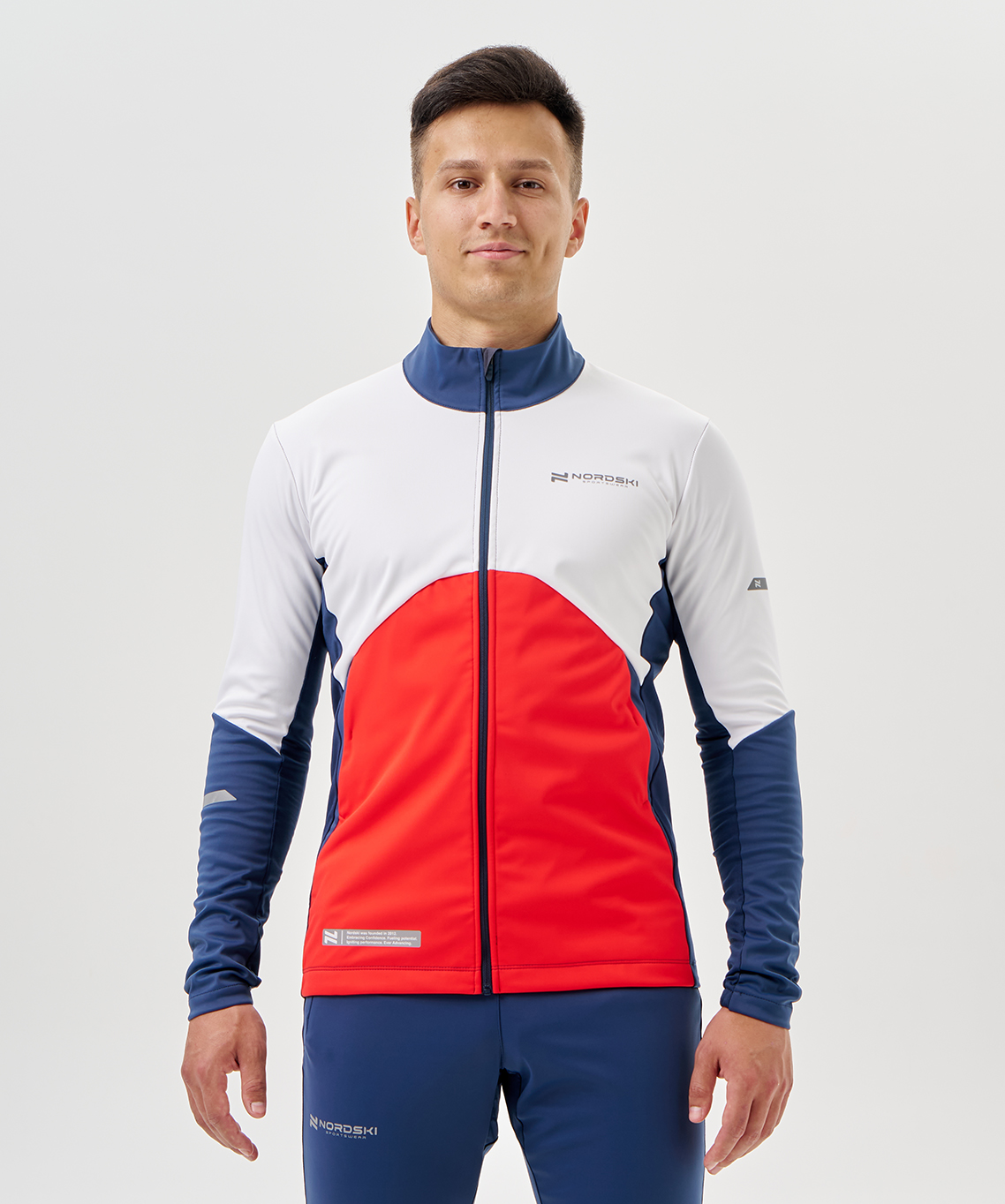 Тренировочная куртка Nordski Pro 2.0 White/Red/Blue
