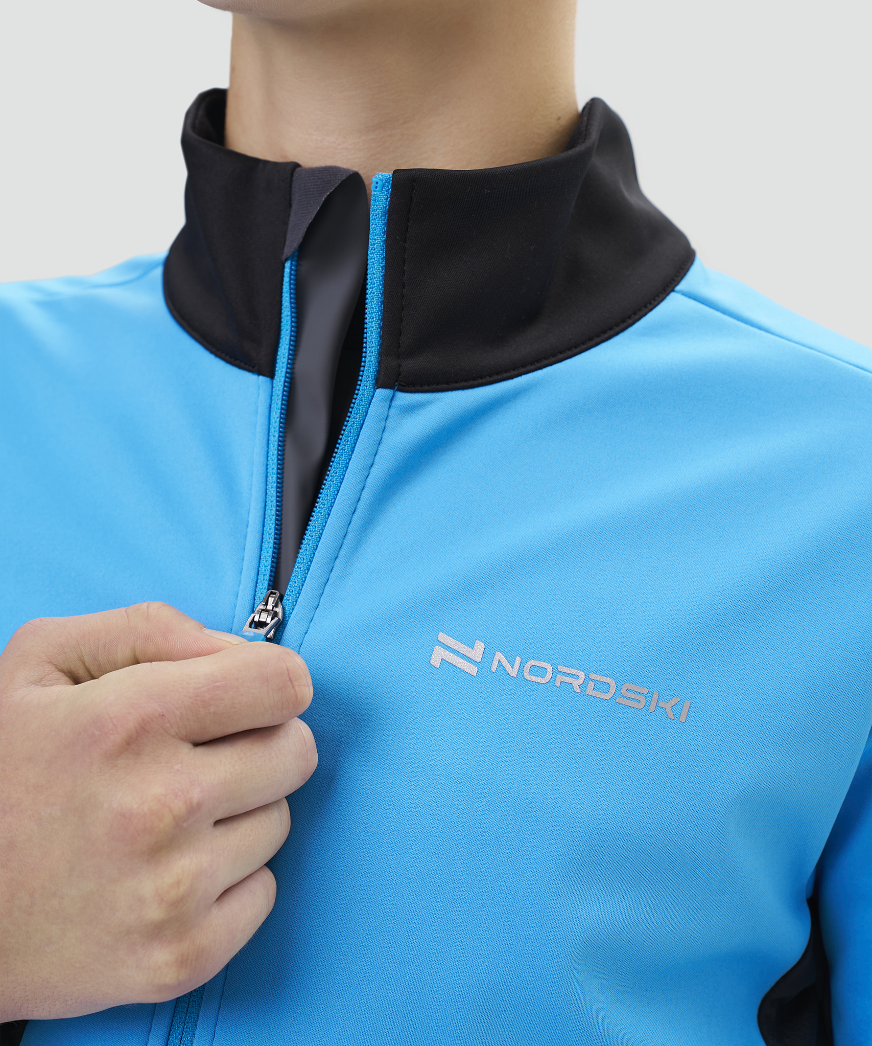 Тренировочная куртка Nordski Jr. Advance Light Blue/Black