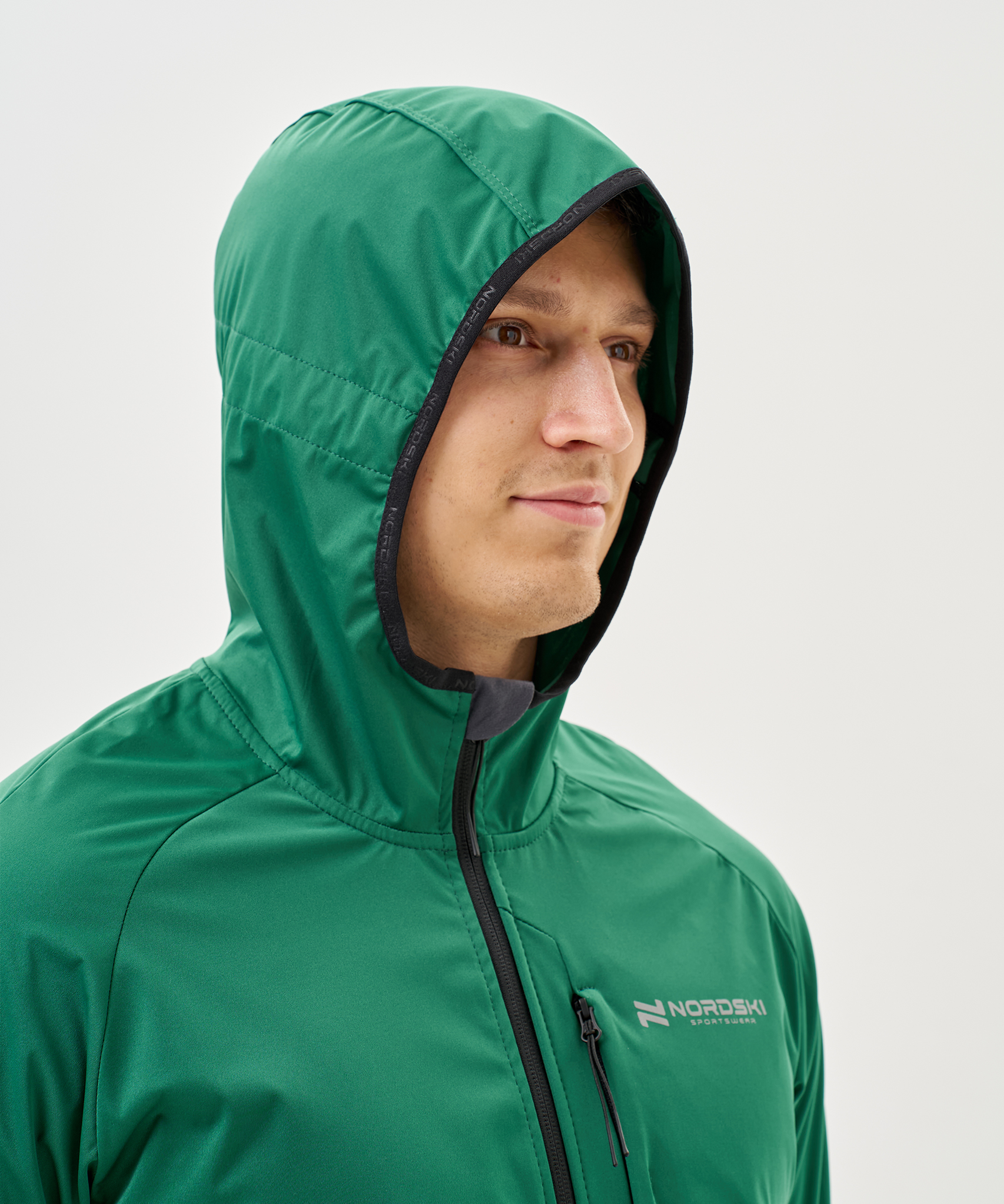 Тренировочная куртка Nordski PRO TOUR HOOD Alpine Green/Black
